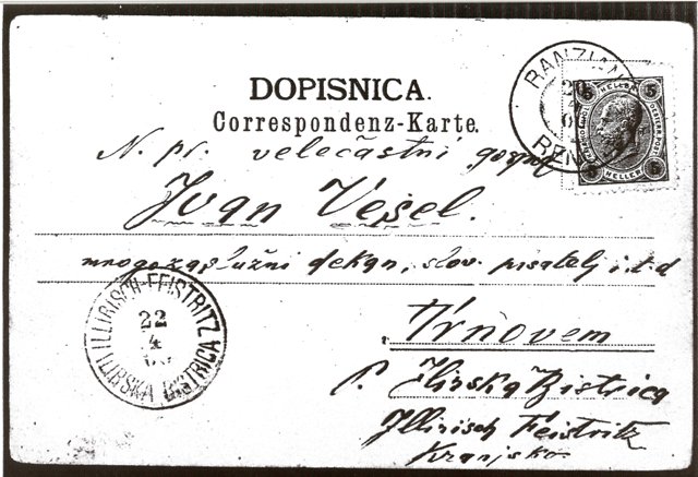 dopisnica 1900